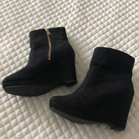 H&M Black Wedge Heel Booties - Picture 2 of 4